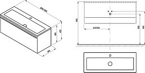 Тумба с раковиной Ravak Clear SD 1000 белая для ванной в интернет-магазине Sanbest
