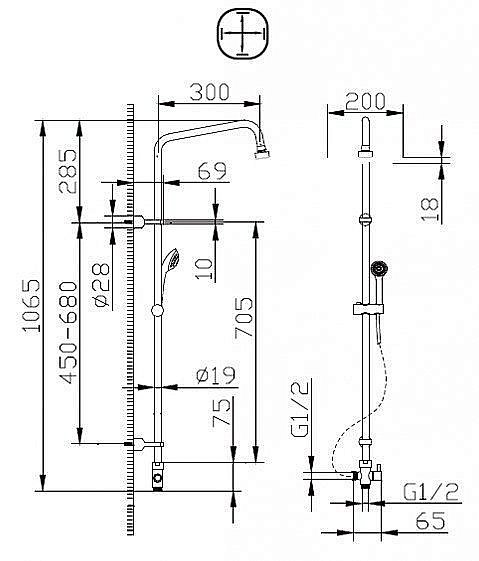 Душевая система Bravat FIT D283CP-2A-RUS купить в интернет-магазине сантехники Sanbest
