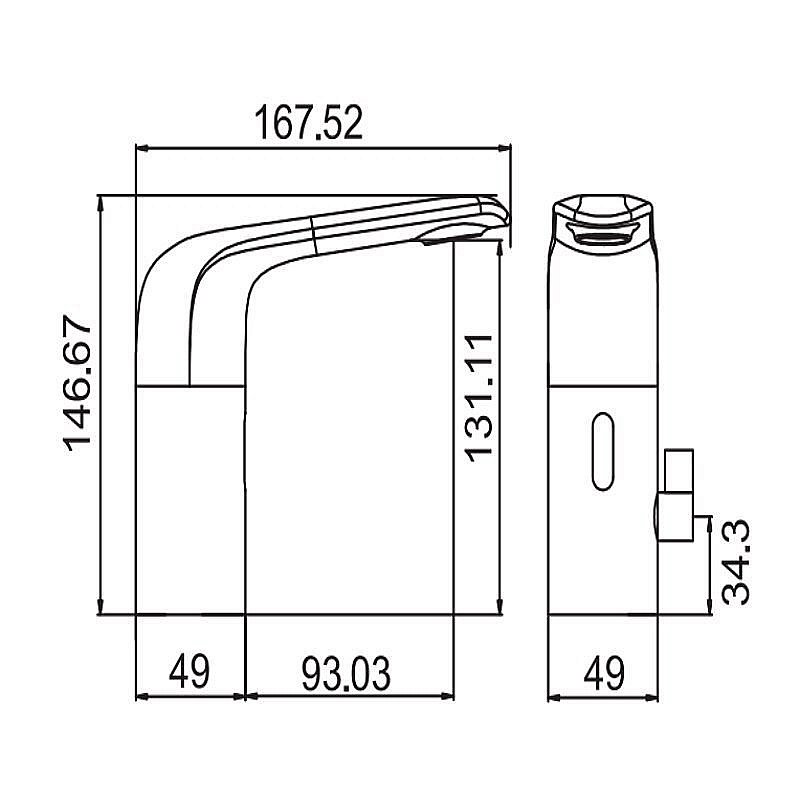 Смеситель для раковины Cezares VAGUE-ELS-03-W0 золото купить в интернет-магазине сантехники Sanbest