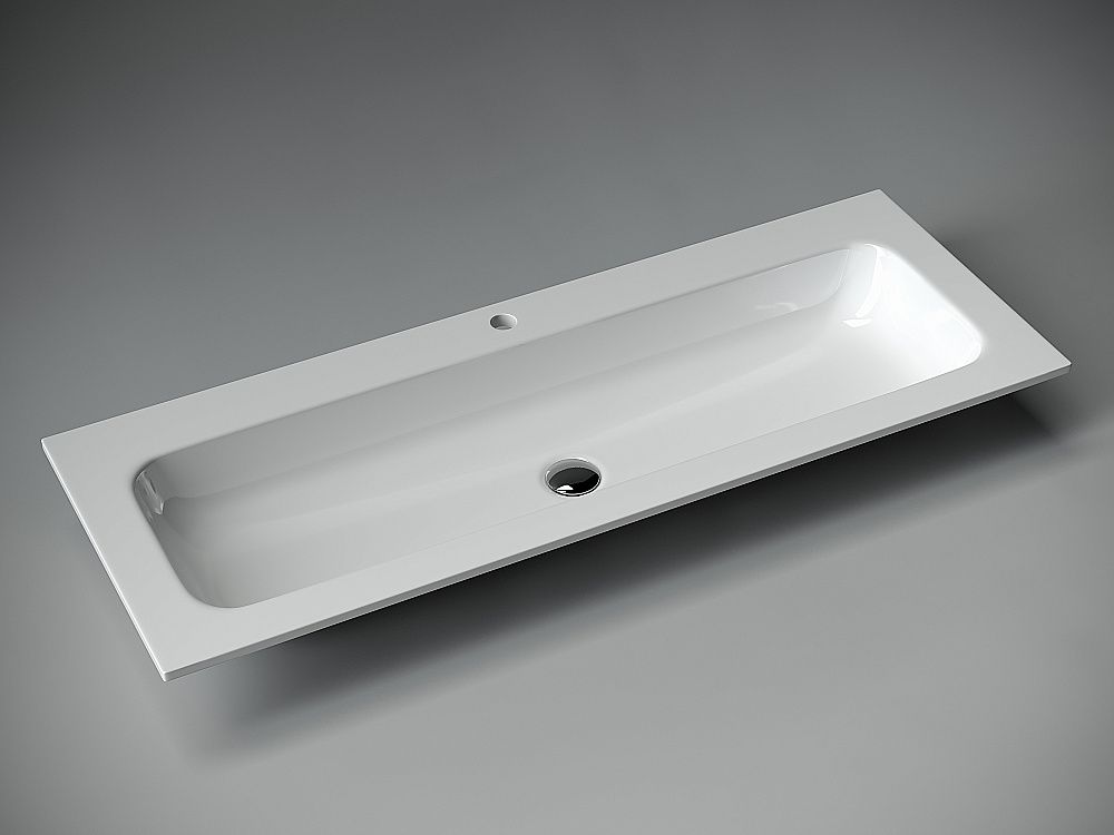 Тумба с раковиной Sancos Velta 120 VL120WG+CN7017 теплый серый матовая/раковина белая, с отверстием для ванной в интернет-магазине Sanbest