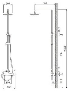 Душевая система Schein Swing 43215/8007013 купить в интернет-магазине сантехники Sanbest