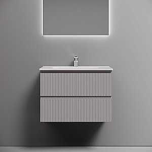 Тумба с раковиной Sancos Snob R 70 SNR70SMСМ серая матовая для ванной в интернет-магазине Sanbest