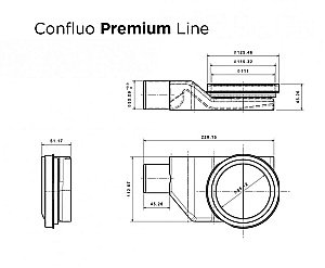 Душевой трап PESTAN Confluo Premium Line 650 матовый хром купить в интернет-магазине Sanbest