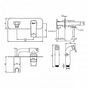Гигиенический душ Lemark Ursus LM7220BL купить в интернет-магазине сантехники Sanbest