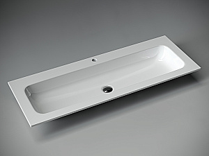 Тумба с раковиной Sancos Velta 120 VL120WG+CN7017 теплый серый матовая/раковина белая, с отверстием для ванной в интернет-магазине Sanbest