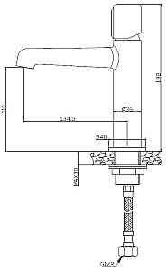 Смеситель для раковины BelBagno UNO UNO-LVM-ORO купить в интернет-магазине сантехники Sanbest