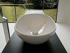 Раковина накладная Artceram La Ciotola 70LCL002 01 00 bi белая купить в интернет-магазине Sanbest