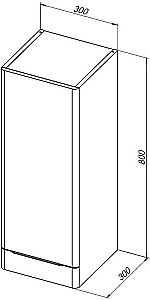 Пенал Aquanet Ирис new 310155 30 белый глянец для ванной в интернет-магазине сантехники Sanbest