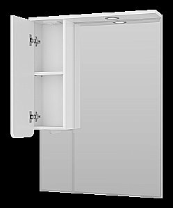 Зеркало со шкафом Misty Чегет 75 П-Чег-02075-01 белый в ванную от интернет-магазине сантехники Sanbest