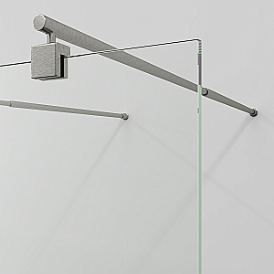 Душевое ограждение WasserKRAFT Vechte 60W40BN 120 фиксатор никель/стекло прозрачное купить в интернет-магазине Sanbest