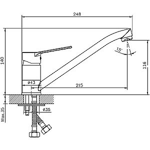 Смеситель для кухни Rush Haiti HA1935-25 купить в интернет-магазине сантехники Sanbest