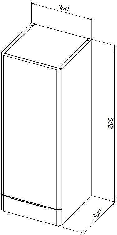 Пенал Aquanet Ирис new 310155 30 белый глянец для ванной в интернет-магазине сантехники Sanbest