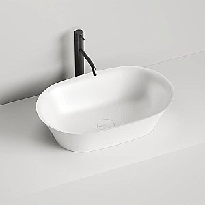 Раковина накладная Salini Mona 110821M 60 из искусственного камня S-Stone, белая матовая купить в интернет-магазине Sanbest