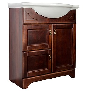 Тумба с раковиной Orange Классик F7-85TU1+Ra орех антикварный для ванной в интернет-магазине Sanbest