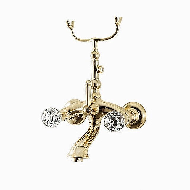 Смеситель для ванны Caprigo Boheme-Swarovski 31-011-ORO купить в интернет-магазине сантехники Sanbest
