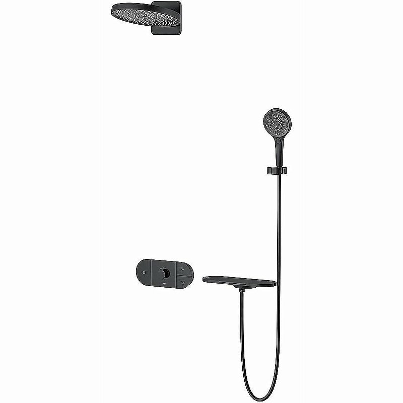 Душевая система Vincea Futura VSFW-2F12TMB черная матовая купить в интернет-магазине сантехники Sanbest