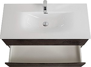 Тумба с раковиной BelBagno MARINO-CER-N-1000-2C-SO-RNG-P Rovere Nature Grigio для ванной в интернет-магазине Sanbest