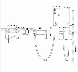 Смеситель для ванны BRAVAT Iceberg F676110C-B-RUS купить в интернет-магазине сантехники Sanbest