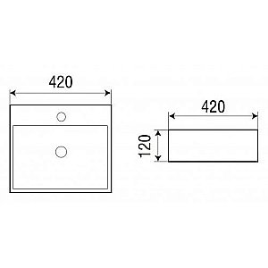 Раковина накладная WeltWasser WW ELBACH 2177 MW 42 белая матовая купить в интернет-магазине Sanbest