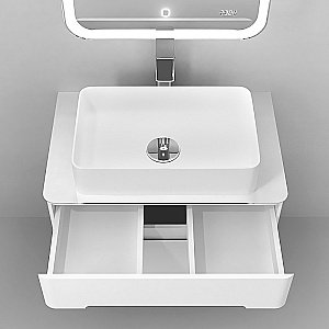 Тумба с раковиной Jorno Bosko 75 белая для ванной в интернет-магазине Sanbest