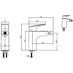 Смеситель для биде Aquatek Вега AQ1018CR хром купить в интернет-магазине сантехники Sanbest