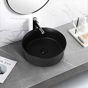 Раковина накладная ABBER Bequem AC2103MB черная матовая купить в интернет-магазине Sanbest