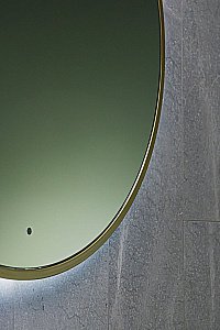 Зеркало Art&Max ASTI AM-Ast-800-DS-FNC-Gold в ванную от интернет-магазине сантехники Sanbest