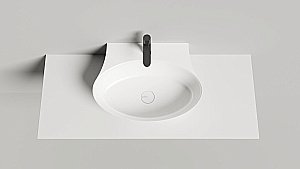 Раковина Salini ALDA WALL 01 140311G 58 из искусственного камня S-Sense, белая глянцевая купить в интернет-магазине Sanbest