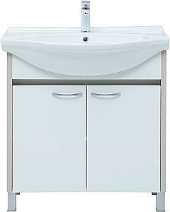 Тумба с раковиной Aquanet Донна 274170 80 белый дуб/белый для ванной в интернет-магазине Sanbest