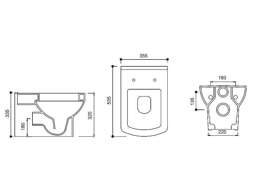 Унитаз подвесной Gural Vit NERO NE04DAK00 купить в интернет-магазине Sanbest