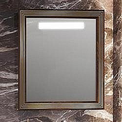 Зеркало Опадирис Карат 80 темное дерево с золотом в ванную от интернет-магазине сантехники Sanbest