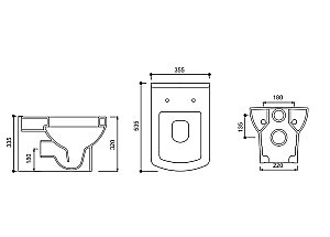 Унитаз подвесной Gural Vit NERO NE04DAK00 купить в интернет-магазине Sanbest