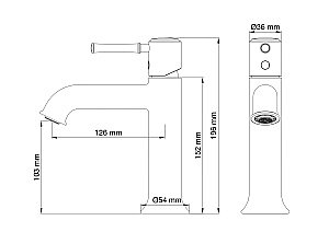 Смеситель для раковины WONZON & WOGHAND TOR, Хром (WW-88018073-CR) купить в интернет-магазине сантехники Sanbest