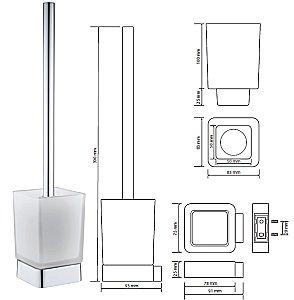Ёршик подвесной Bemeta Solo 139113142 купить в интернет-магазине сантехники Sanbest
