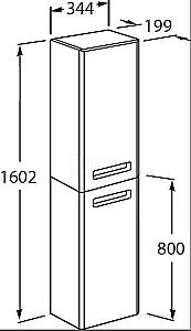 Шкаф - колонна Roca The Gap белый глянец для ванной в интернет-магазине сантехники Sanbest