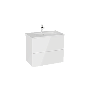 Тумба с раковиной VitrA Mia Plus Square 69742 80 глянцевая белая для ванной в интернет-магазине Sanbest