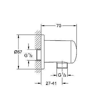 Штуцер Grohe Relaxa plus 28671000 купить в интернет-магазине сантехники Sanbest