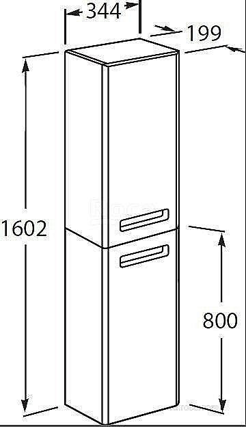 Шкаф - колонна Roca The Gap белый глянец для ванной в интернет-магазине сантехники Sanbest
