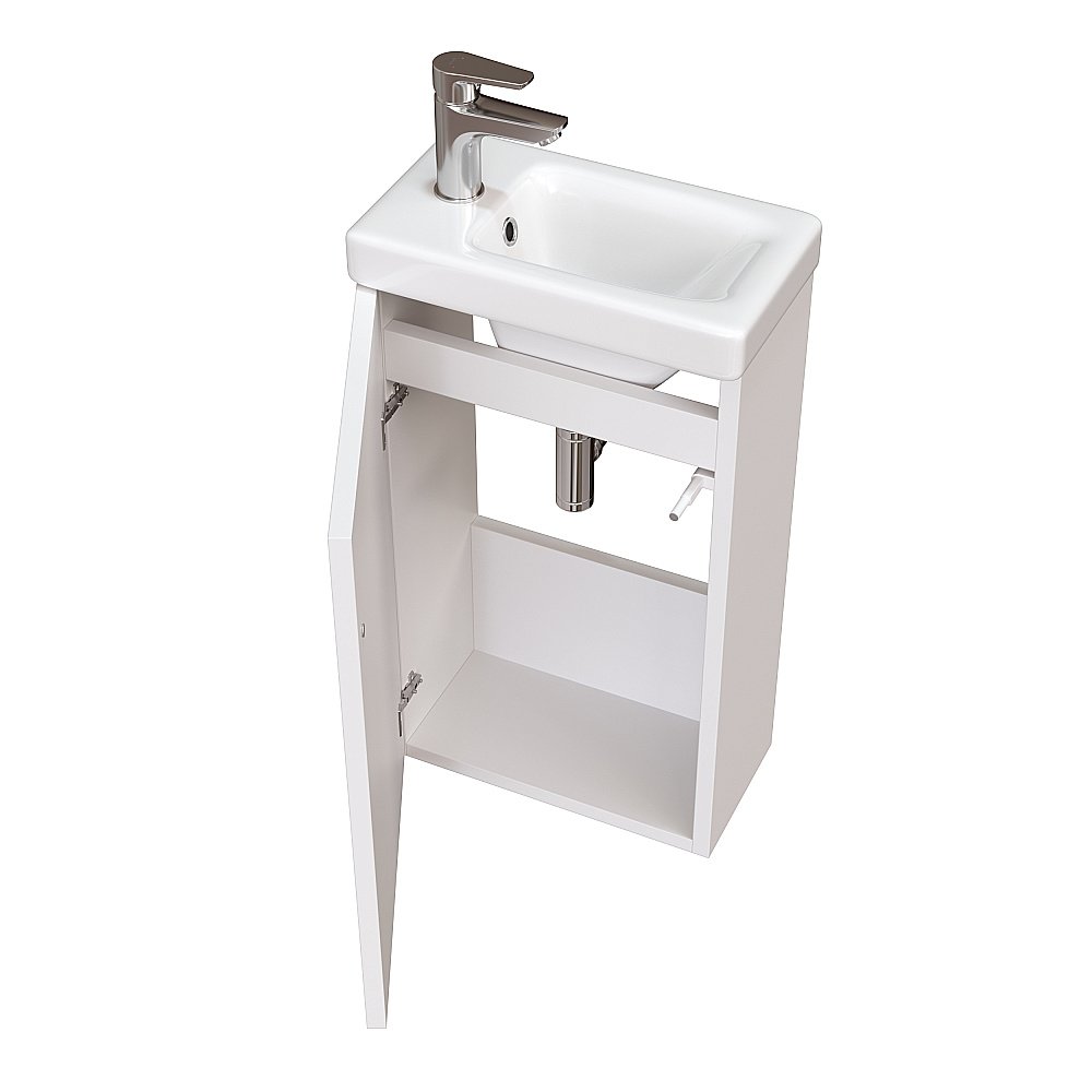 Тумба с раковиной Taliente Olejo 40 белый глянцевый для ванной в интернет-магазине Sanbest