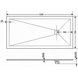 Душевой поддон RGW Stone Tray 16152712-03 80x120 бежевый купить в интернет-магазине Sanbest