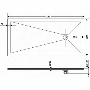 Душевой поддон RGW Stone Tray 16152712-03 80x120 бежевый купить в интернет-магазине Sanbest
