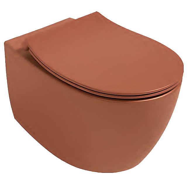 Унитаз подвесной Isvea Sentimenti Neo 10AR02010SV-2U терракотовый матовый, безободковый купить в интернет-магазине Sanbest