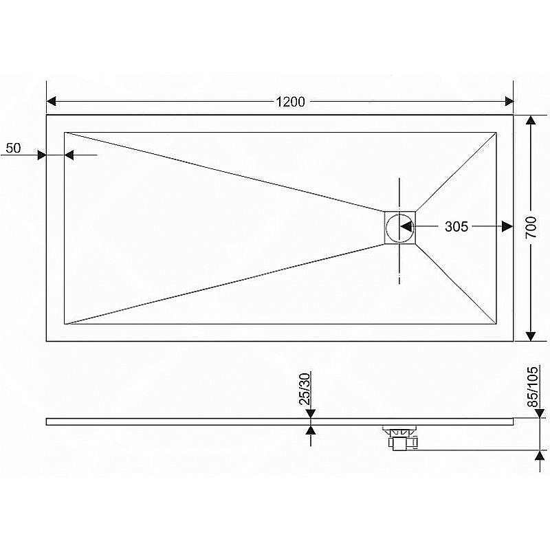Душевой поддон RGW Stone Tray 16152712-03 80x120 бежевый купить в интернет-магазине Sanbest