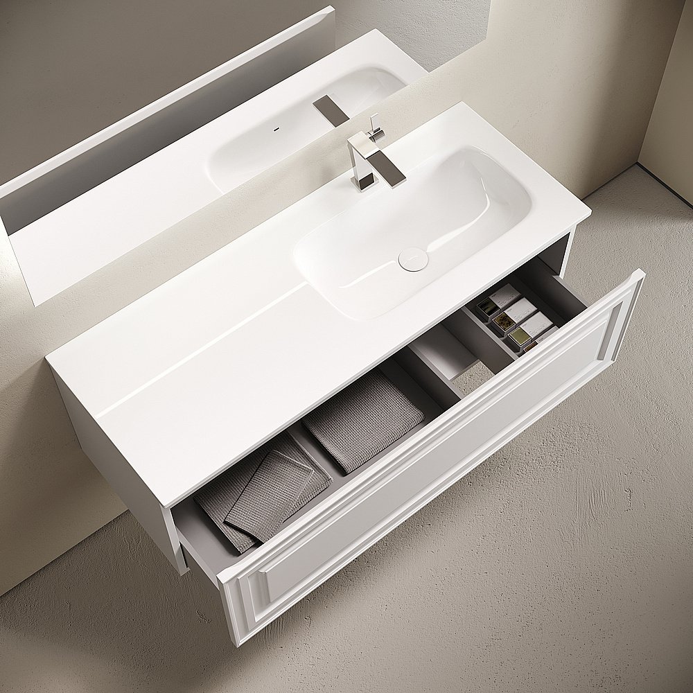 Тумба с раковиной Sancos Very VR120W 120 Bianco для ванной в интернет-магазине Sanbest
