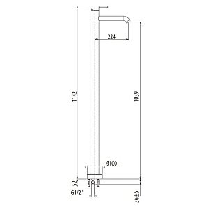 Смеситель для раковины Gattoni Circle Two 9109/90NO купить в интернет-магазине сантехники Sanbest