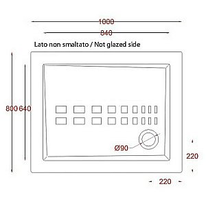 Душевой поддон Artceram Piatto Doccia Rettangolare 80х100 купить в интернет-магазине Sanbest