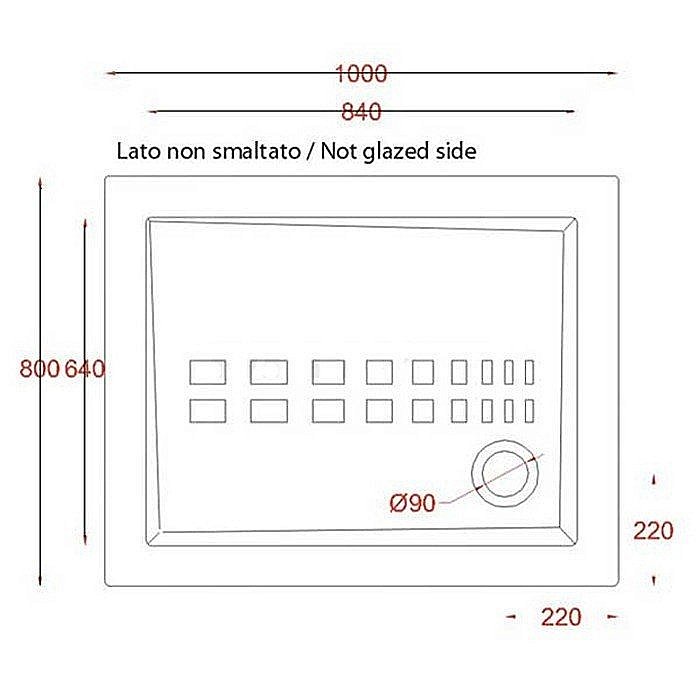 Душевой поддон Artceram Piatto Doccia Rettangolare 80х100 купить в интернет-магазине Sanbest