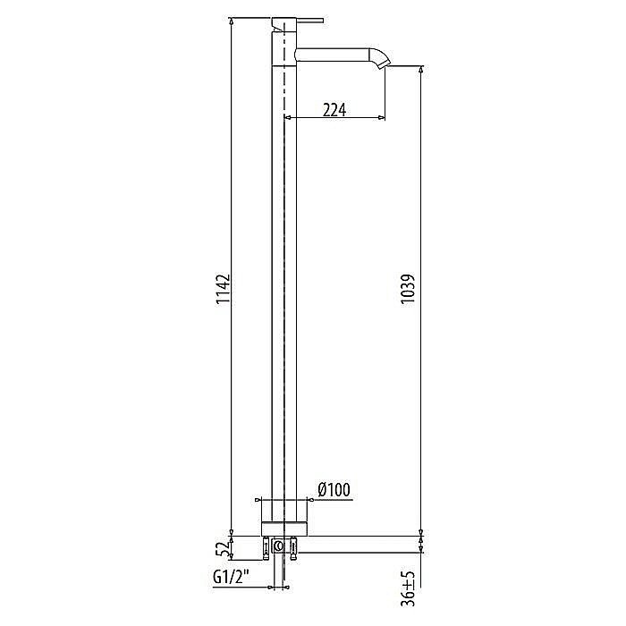 Смеситель для раковины Gattoni Circle Two 9109/90NO купить в интернет-магазине сантехники Sanbest