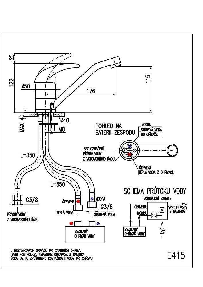 Смеситель для бойлера RAV-Slezak PREMIUM CRISTAL LINE E415.5 купить в интернет-магазине сантехники Sanbest