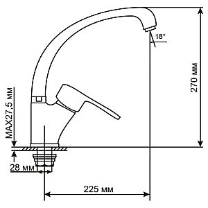 Смеситель для кухни MIXLINE ML 522131 купить в интернет-магазине сантехники Sanbest